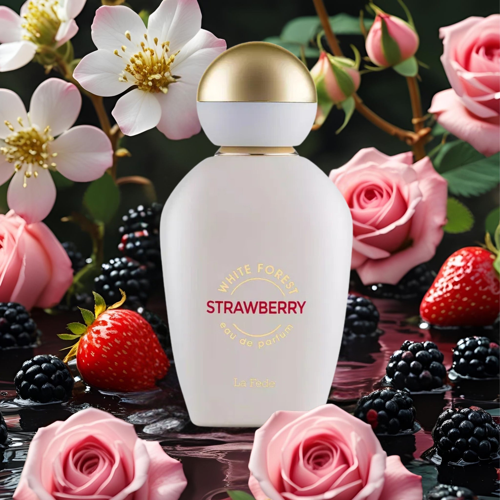 White Forest Strawberry 100ml EDP by La Fede by Khadlaj